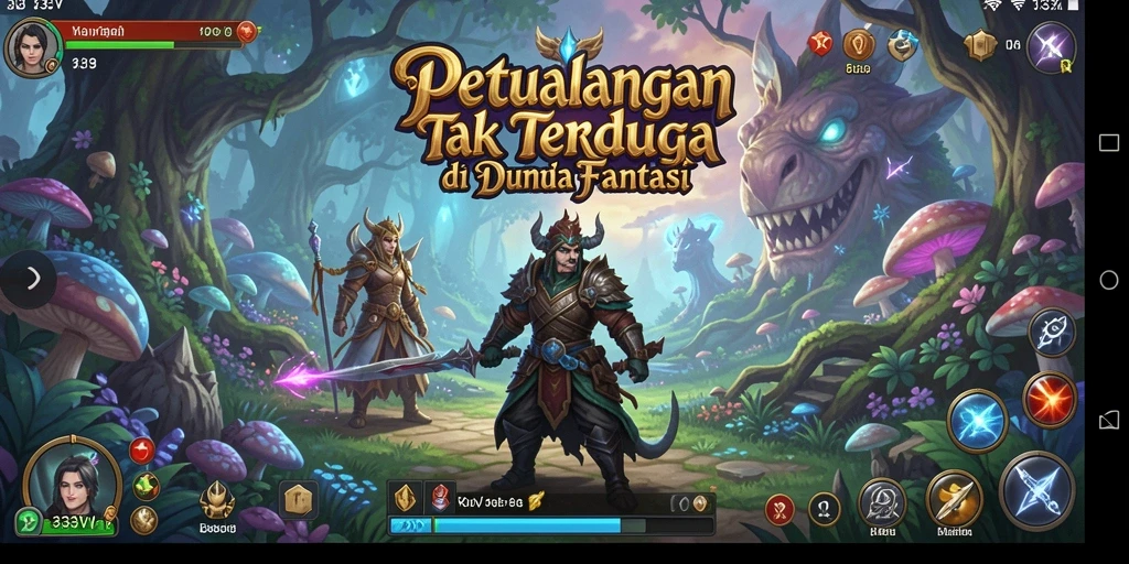 Screenshot menunjukkan gameplay seru dan pemandangan fantastis di 333V.