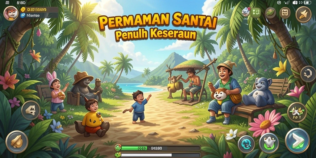 Tangkapan layar menunjukkan gameplay 8180 yang menyenangkan dan penuh warna.
