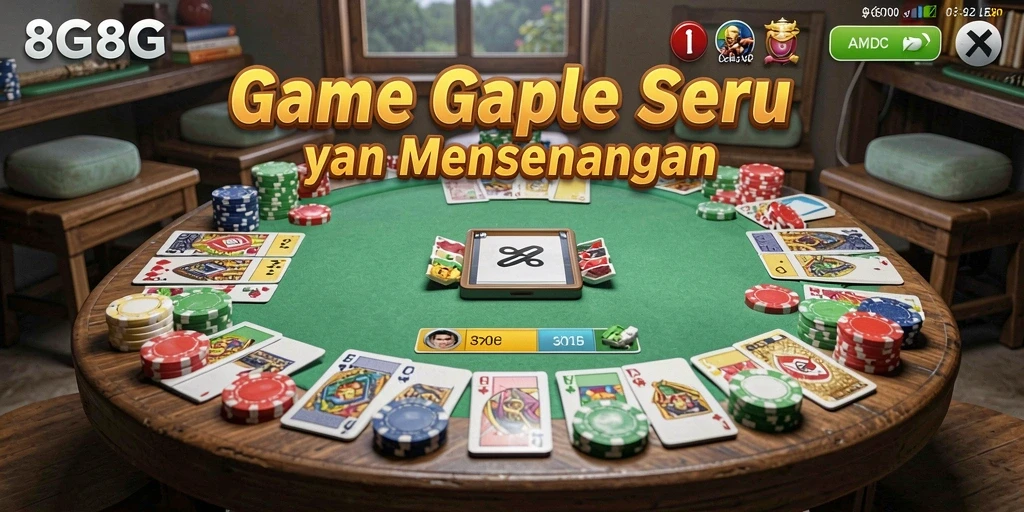Screenshot gameplay 8G8G yang menunjukkan keseruan bermain Gaple.