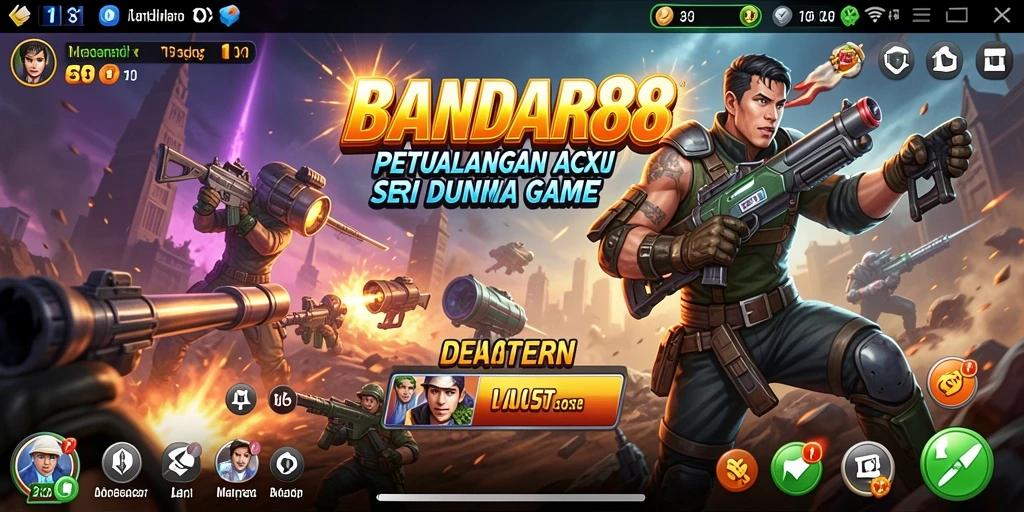 Screenshot menunjukkan aksi seru dan gameplay dinamis dari BANDAR88.