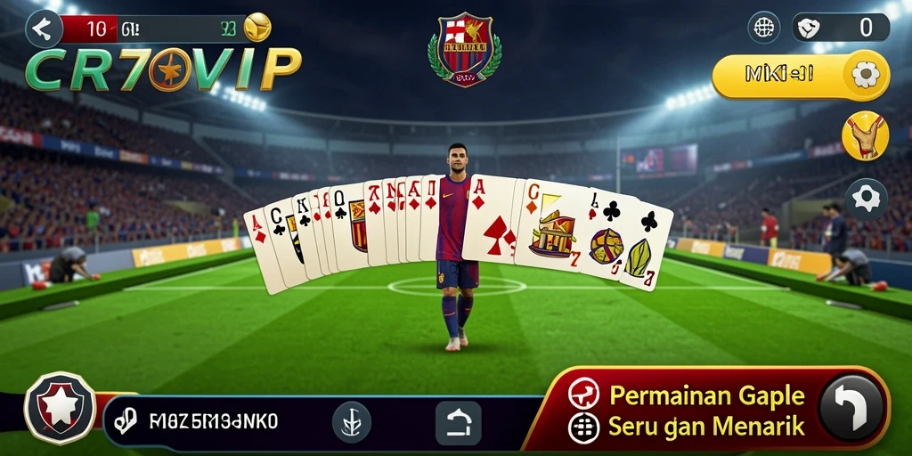 Tampilan gameplay Gaple seru di CR7VIP.