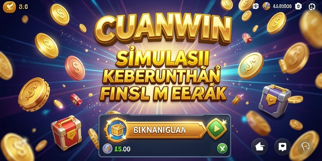 Tampilan gameplay seru dalam simulasi finansial CUANWIN.