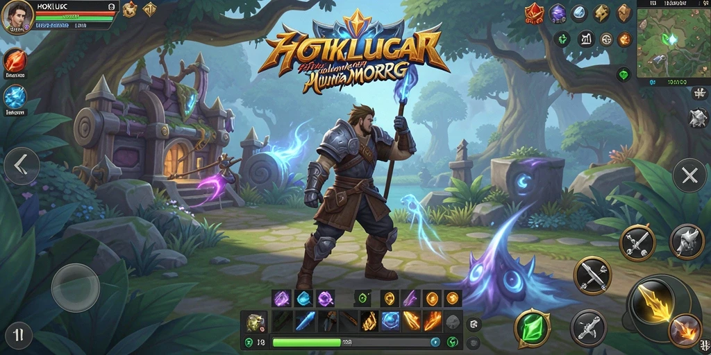 Gameplay HOKILUCK yang mendebarkan dalam dunia MMORPG yang luas.