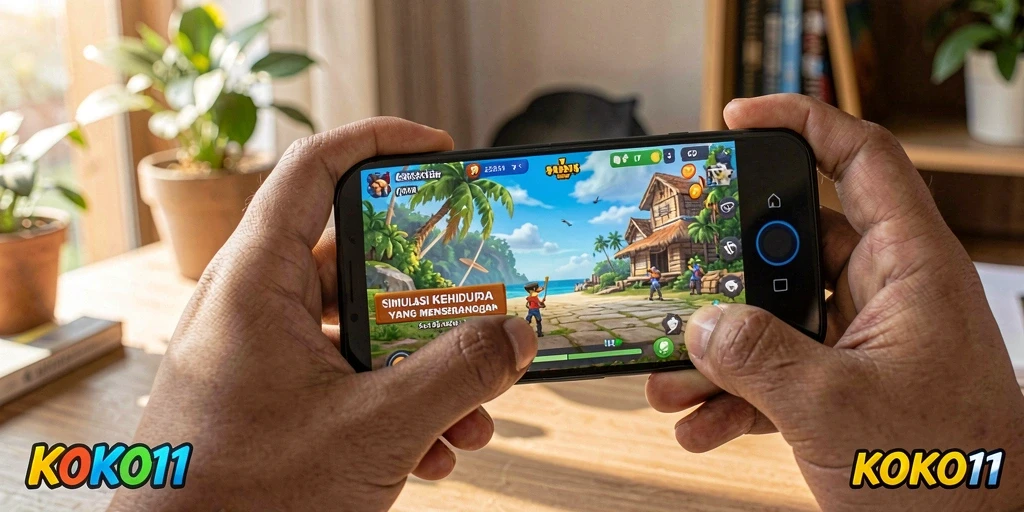 Screenshot gameplay KOKO11 menampilkan momen seru dalam simulasi kehidupan.