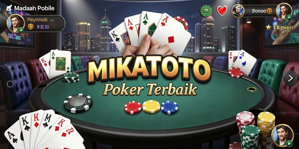 Screenshot MIKATOTO menampilkan suasana permainan Poker yang seru.