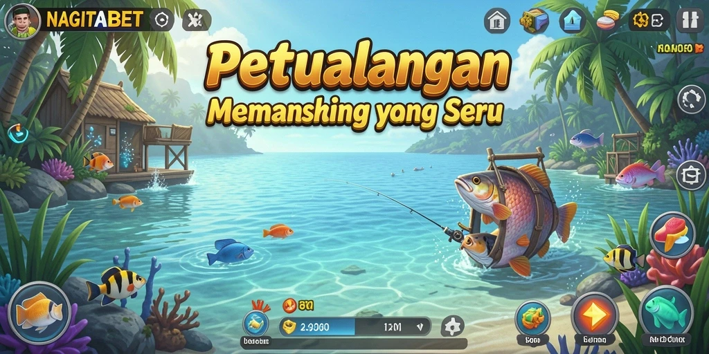 Tampilan grafis memukau dari gameplay NAGITABET saat memancing.