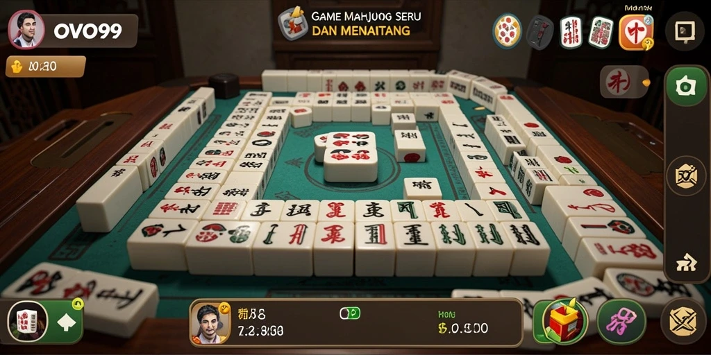 Screenshot OVO99 menampilkan gameplay Mahjong yang menarik dan menantang.
