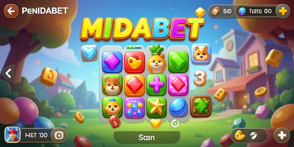 Tampilan gameplay PENIDABET yang penuh warna dan seru.