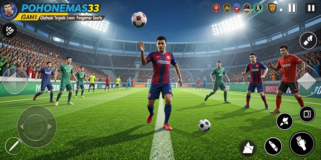 Tampilan gameplay seru dari POHONEMAS33 yang menggambarkan pengalaman olahraga.