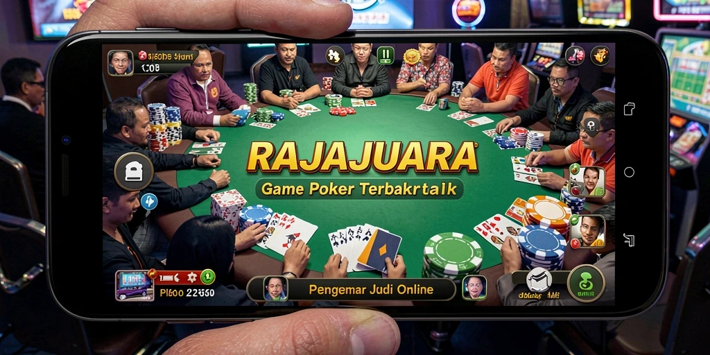 Tampilan gameplay Poker yang mengasyikkan di RAJAJUARA.