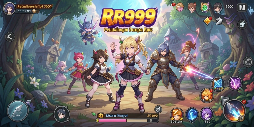 Tampilan gameplay yang menarik dan penuh warna dari RR999.