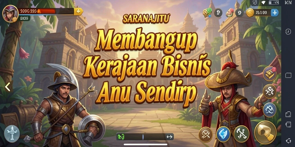 Tampilkan gameplay menarik SARANAJITU yang penuh strategi Tycoon.