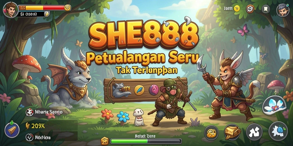Gameplay SHE888 menampilkan petualangan epik dengan grafis menawan.