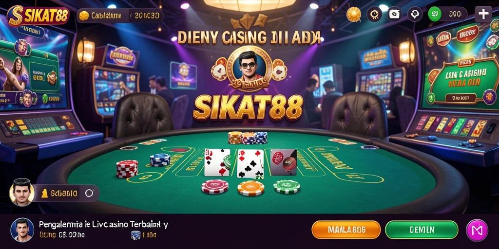 Tampilan gameplay Live Casino SIKAT88 yang menarik dan interaktif.