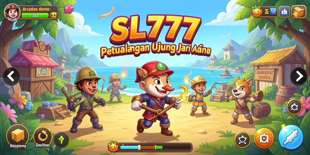 Screenshot SL777 menampilkan aksi gameplay yang mendebarkan dan penuh warna.