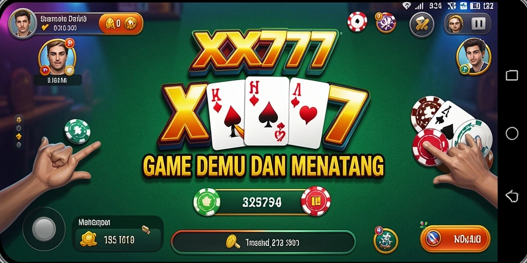 Screenshot gameplay XXX777 yang menampilkan aksi Domino yang seru.
