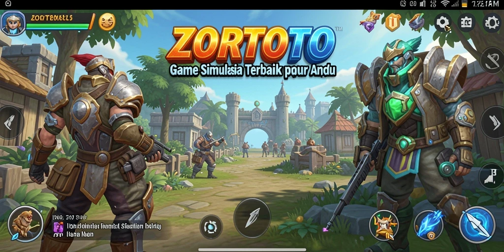 Screenshot gameplay ZORTOTO menunjukkan dunia simulasi yang menakjubkan.